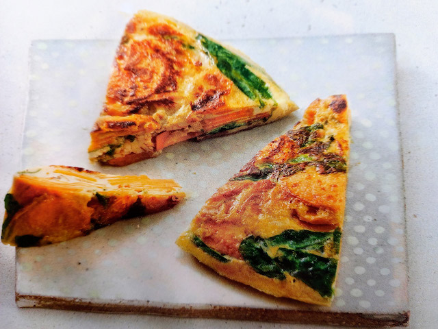 Süßkartoffel-Spinat-Tortilla